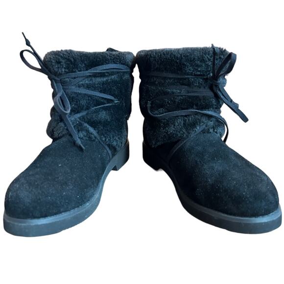 Style & Co Zijune Cold Weather Winter Ankle Boot Faux Fur Trim NEW Size 5 Black - Picture 6 of 10